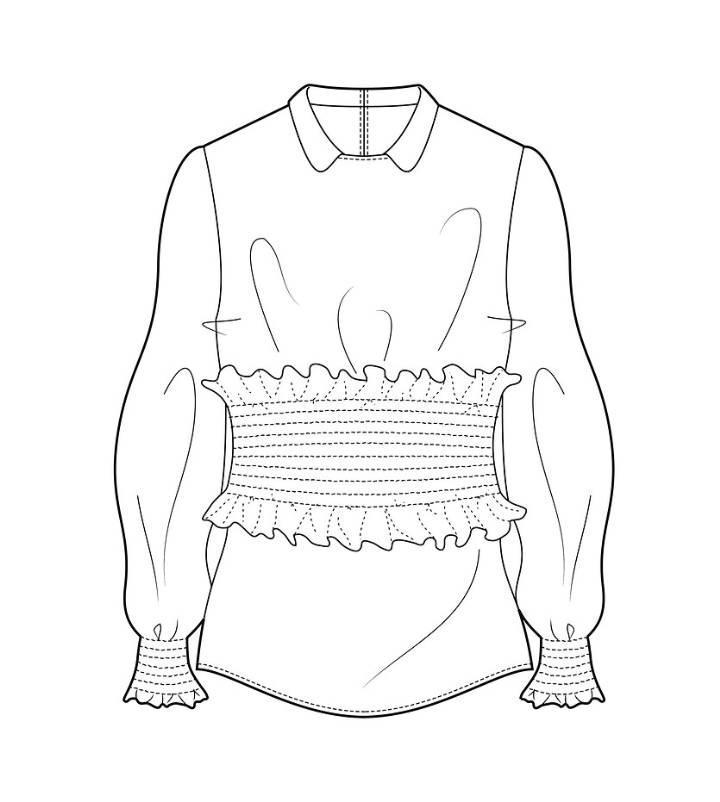上衣款式圖-女裝設(shè)計(jì)-服裝設(shè)計(jì)